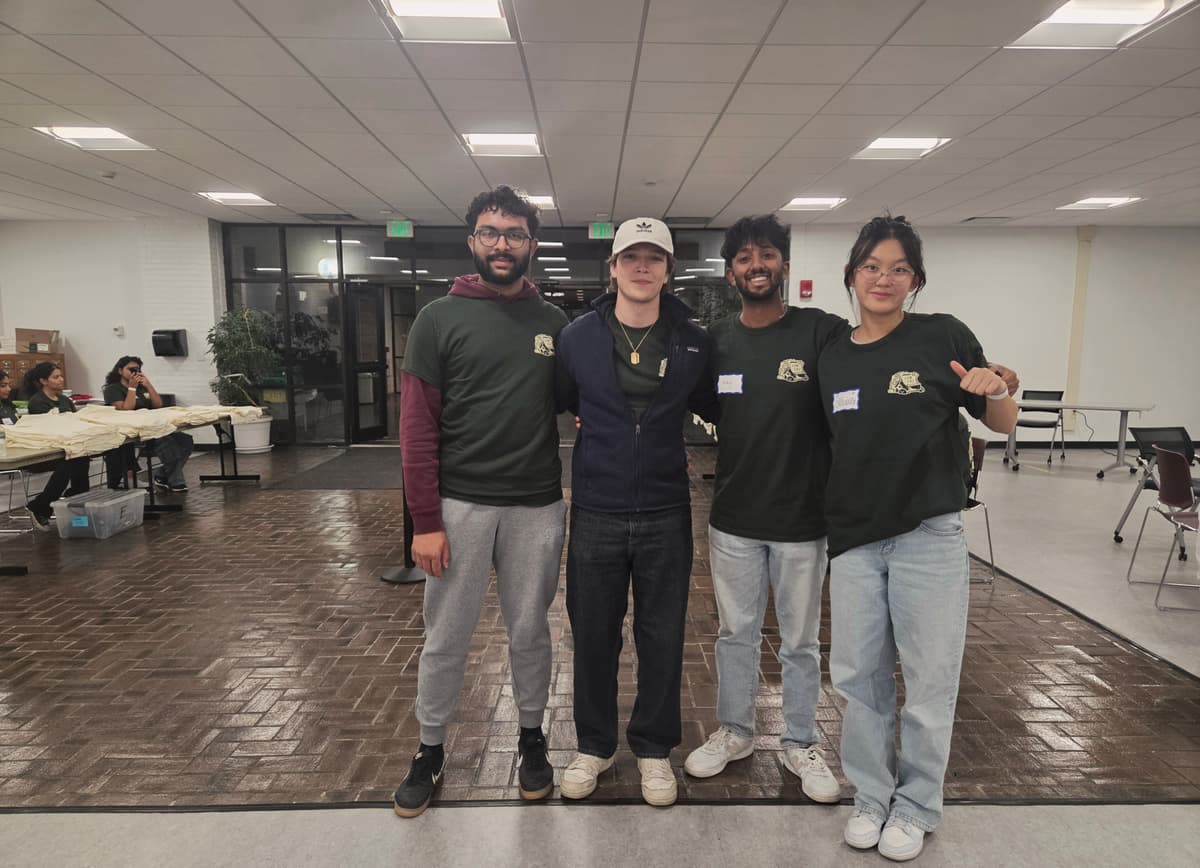 SBUHacks volunteer merch stack