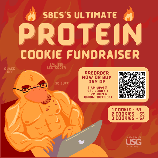 flier for Protein Cookie Fundraiser event